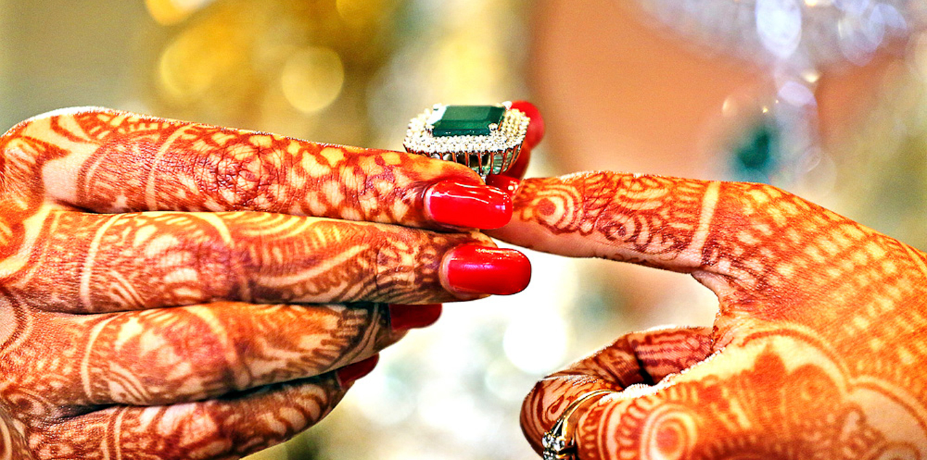 Close-up or Macro mode wedding photography highlighting finer detail